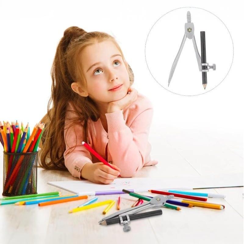 Metal Locking Compass Set Anti - đánh giá và giá Math Geometry Set With Compass