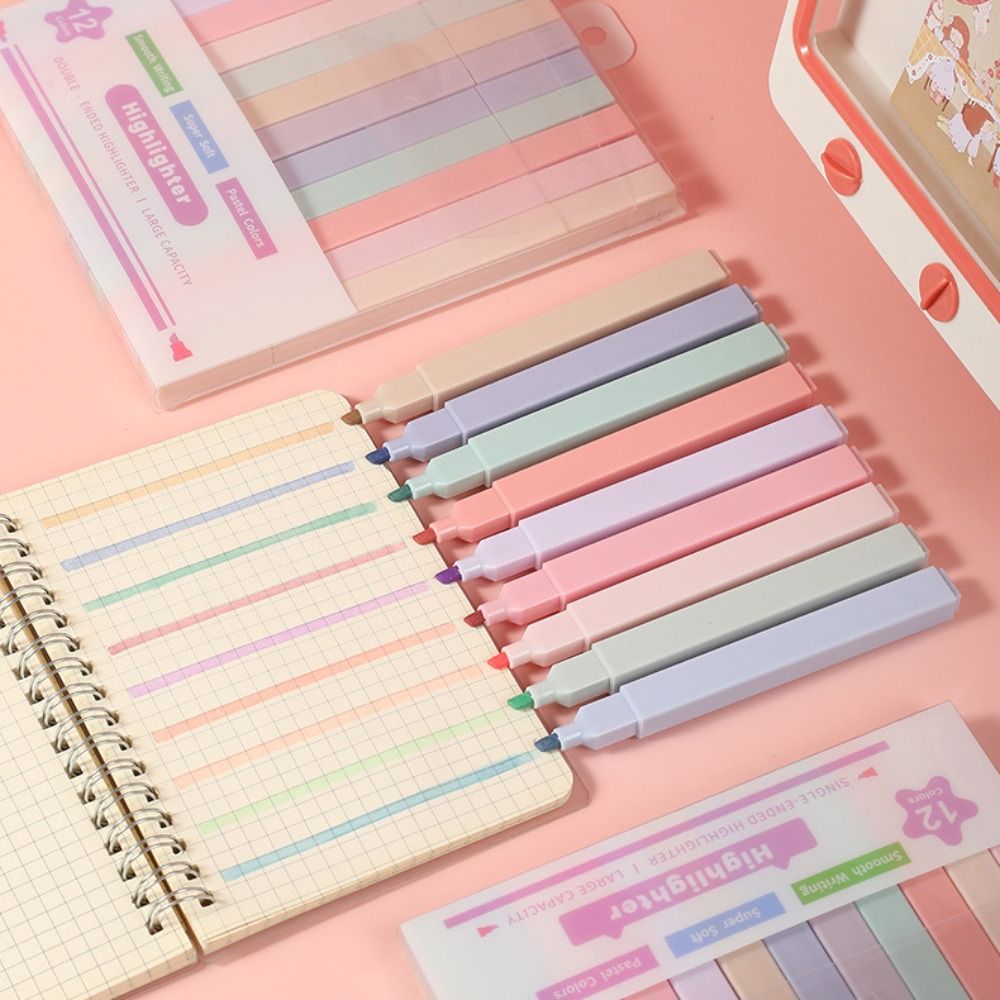 Double Headed Highlighter Pens - đánh giá và giá Pastel Highlighter Set Double Ended