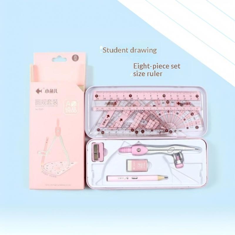 8Pcs/Set Geometry Math Drawing - đánh giá và giá Math Geometry Set With Compass