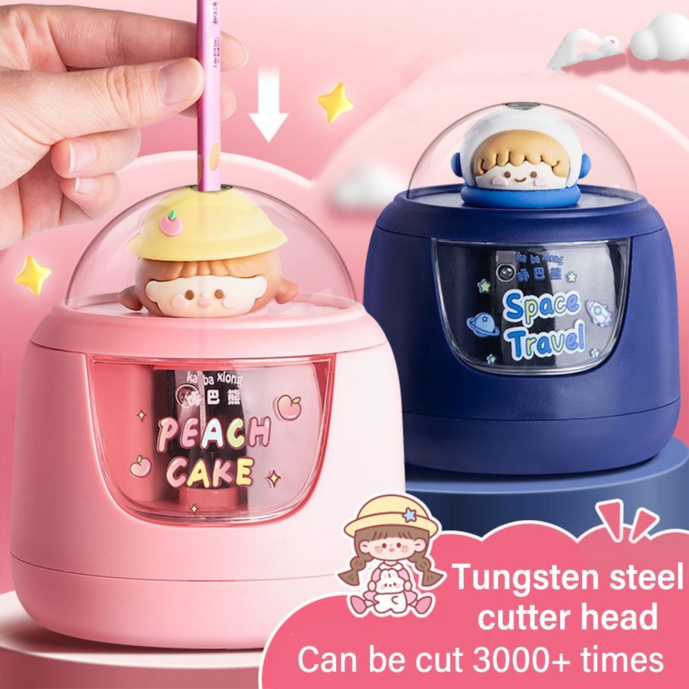 Cute Cartoon Battery Charging  - đánh giá và giá Electric Pencil Sharpener Usb