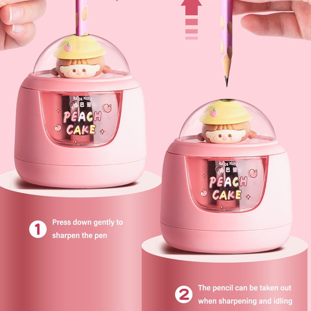 Cute Cartoon Battery Charging  - đánh giá và giá Electric Pencil Sharpener Usb